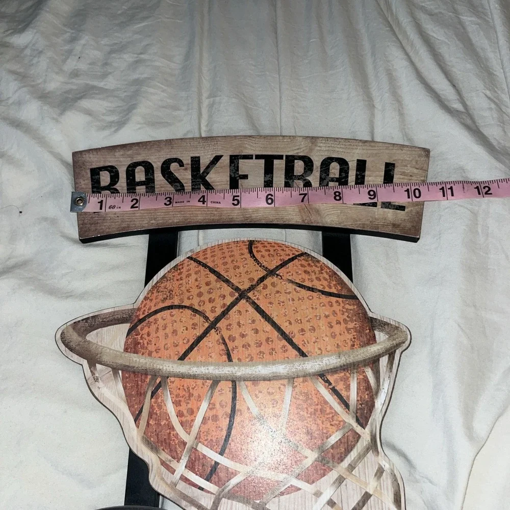 Wooden Basketball Wall Decor